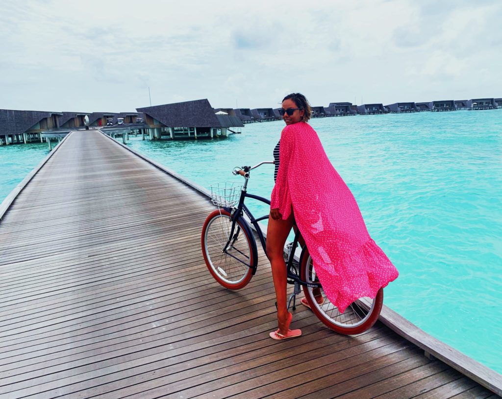 Photo of Dr. Patel in the Maldives